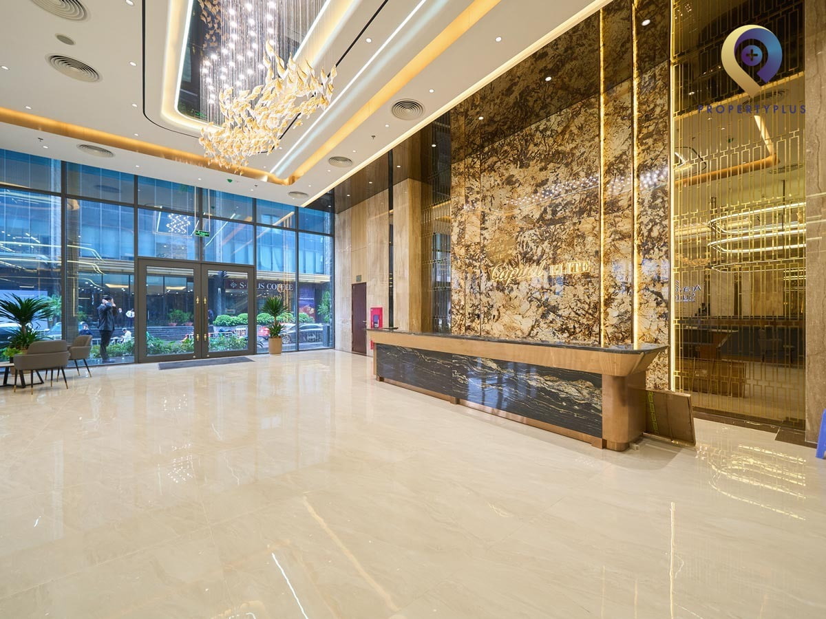 Spacious and elegant ground floor lobby of Capital-Elite building